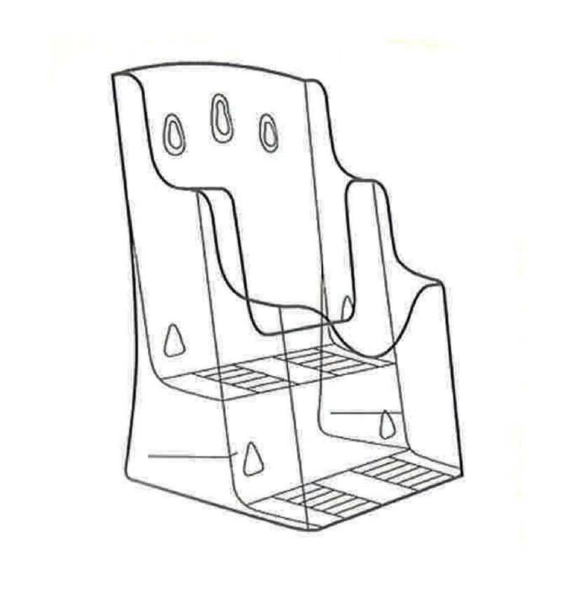 MAPİ AFİŞ TAŞIYICI STAND (BROŞÜRLÜKLER) İKİLİ (100X210) 1/3 A4