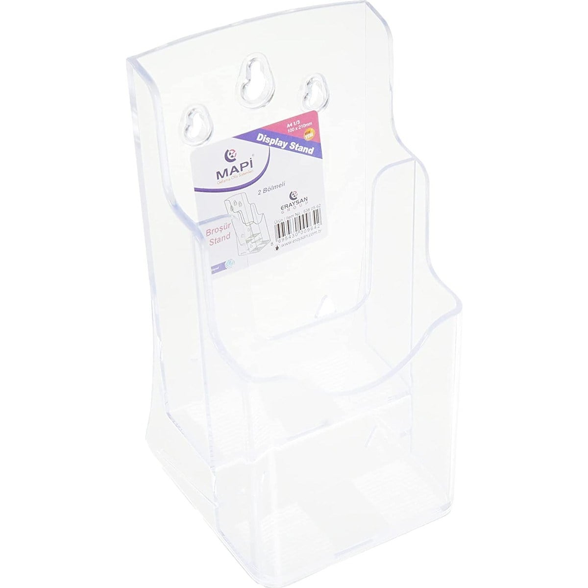 MAPİ AFİŞ TAŞIYICI STAND (BROŞÜRLÜKLER) İKİLİ (100X210) 1/3 A4