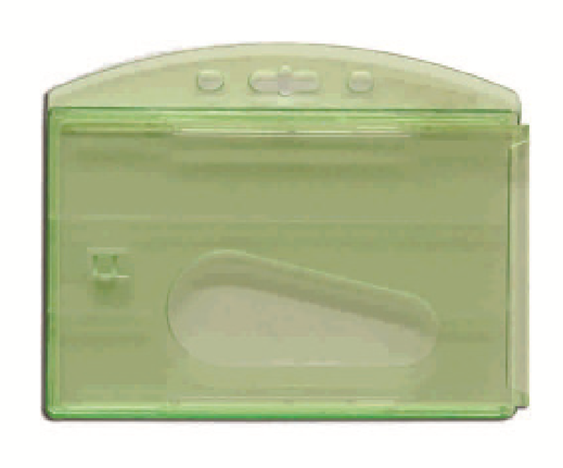 MAPİ ÇİFT HAZNELİ KART KABI ŞEFFAF YEŞİL 6LI BLİSTERLI