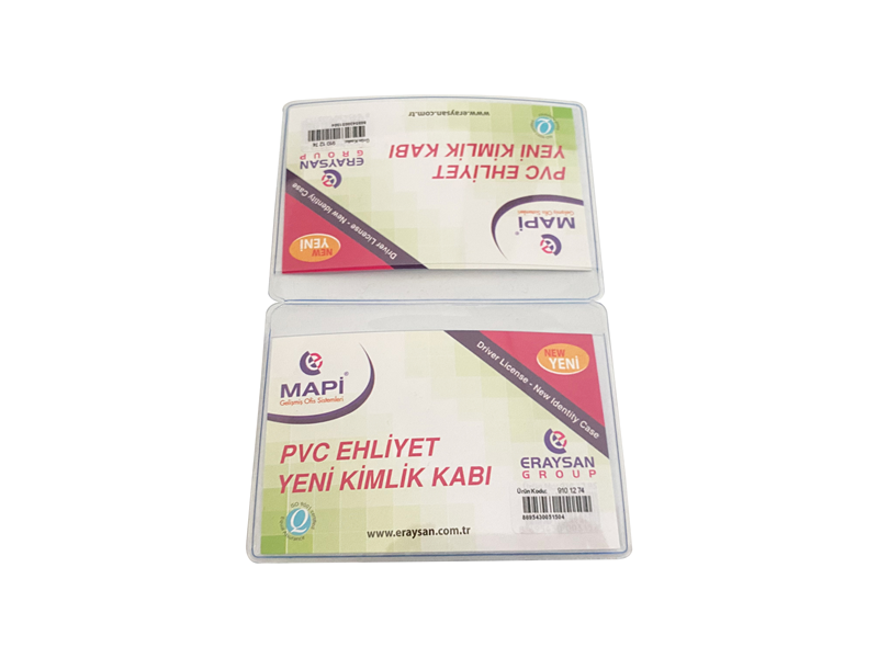 MAPİ ÇİFT KANATLI YENİ KİMLİK-EHLİYET KABI ŞEFFAF 50'Lİ PAKET