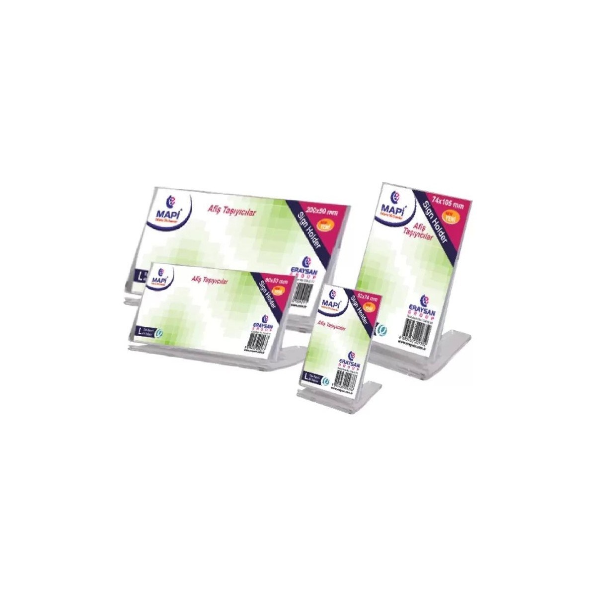 MAPİ L TİPİ DİKEY AYARLI AFİŞ TAŞIYICI STAND (52X74)