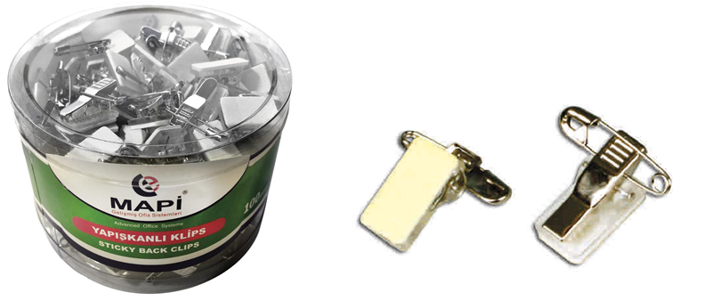 MAPİ METAL KLİPS (YAPIŞKANLI) 100 LÜ PAKET