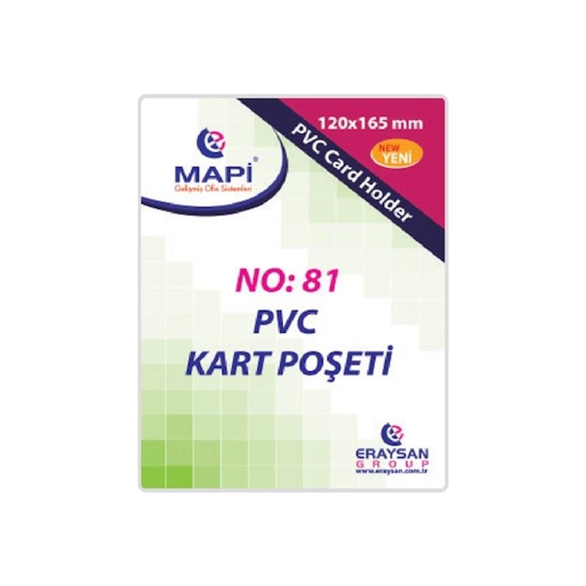 MAPİ ÖZEL EBAT PVC KART POŞETİ NO:81 165X120 100'LÜ PAKET