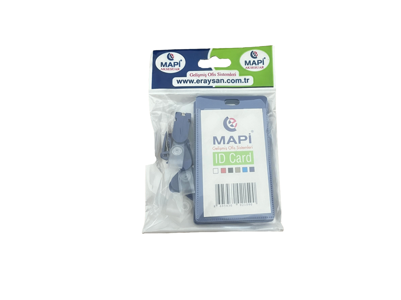MAPİ PP KLİPSLİ DİKEY KART POŞETİ LACİVERT 5 Lİ BLİSTERLI