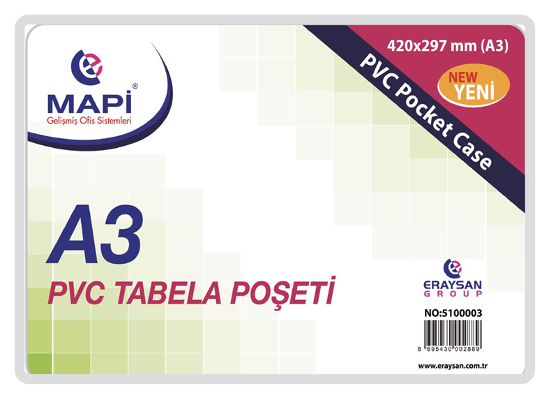 MAPİ PVC AFİŞ MUHAFAZA KABI A3 20'Lİ PAKET