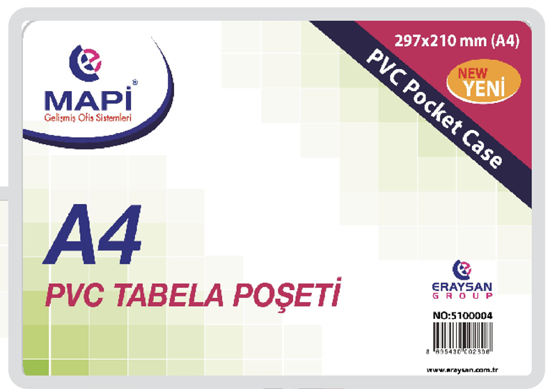 MAPİ PVC AFİŞ MUHAFAZA KABI A4 20'Lİ PAKET