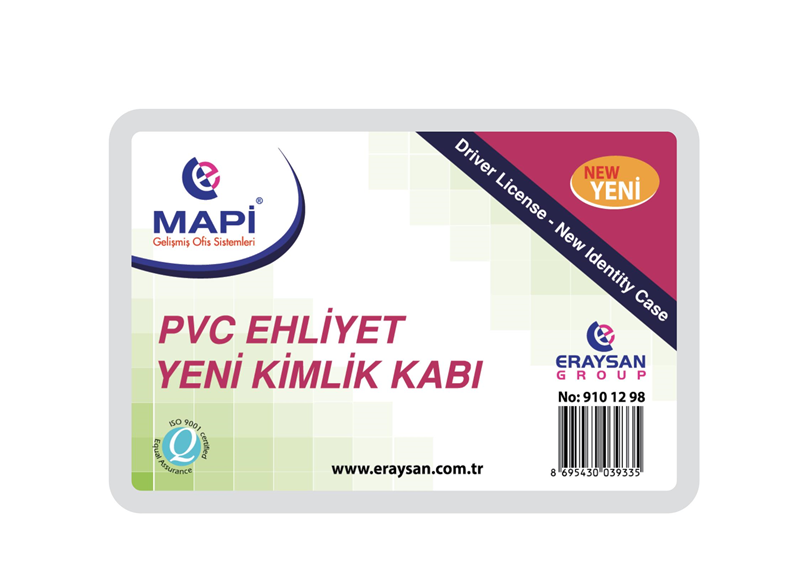 MAPİ PVC EHLİYET YENİ KİMLİK KABI 100'LÜ PAKET