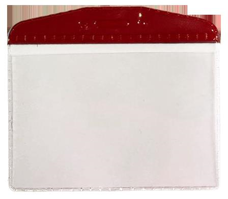 MAPİ PVC KART POŞETLERİ (OVAL) KIRMIZI ŞERİTLİ 100'LÜ PAKET