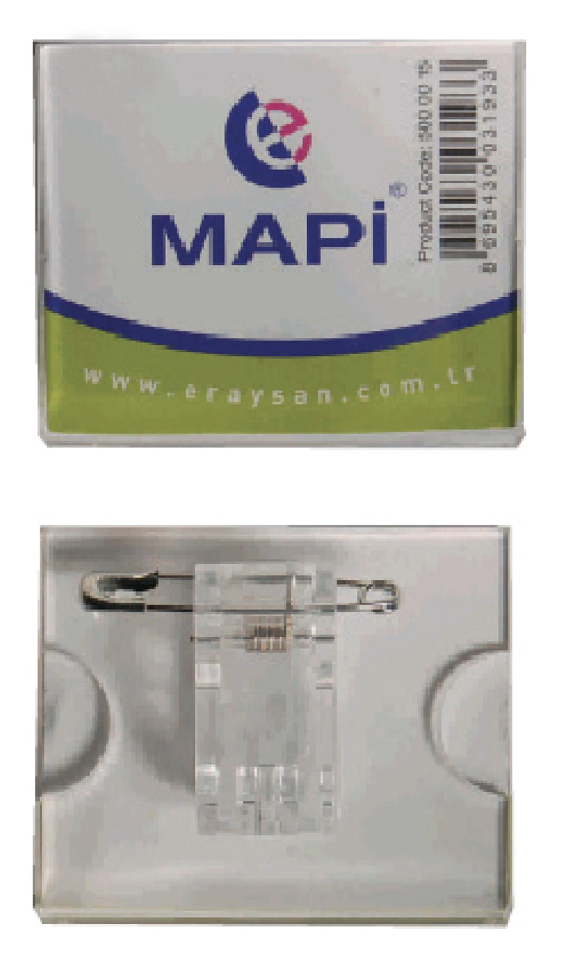 MAPİ ŞEFFAF İSİMLİK (DİKDÖRTGEN) K01 45X38 25Lİ PAKET