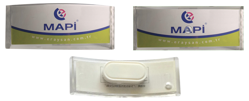 MAPİ ŞEFFAF MIKNATISLI İSİMLİK (DİKDÖRTGEN) 75X25 TEKLİ