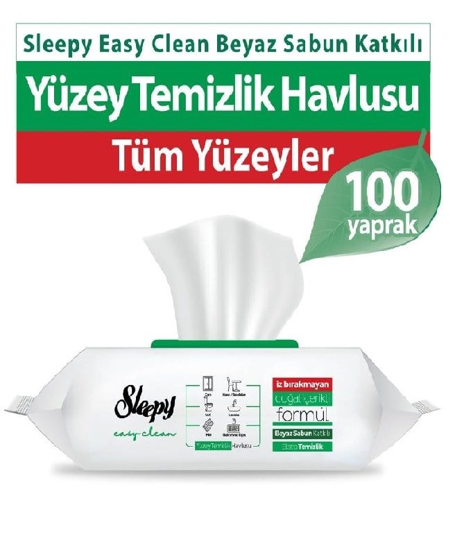 SLEEPY EASY CLEAN YÜZEY TEMİZLİK HAVLUSU 100 YAPRAK