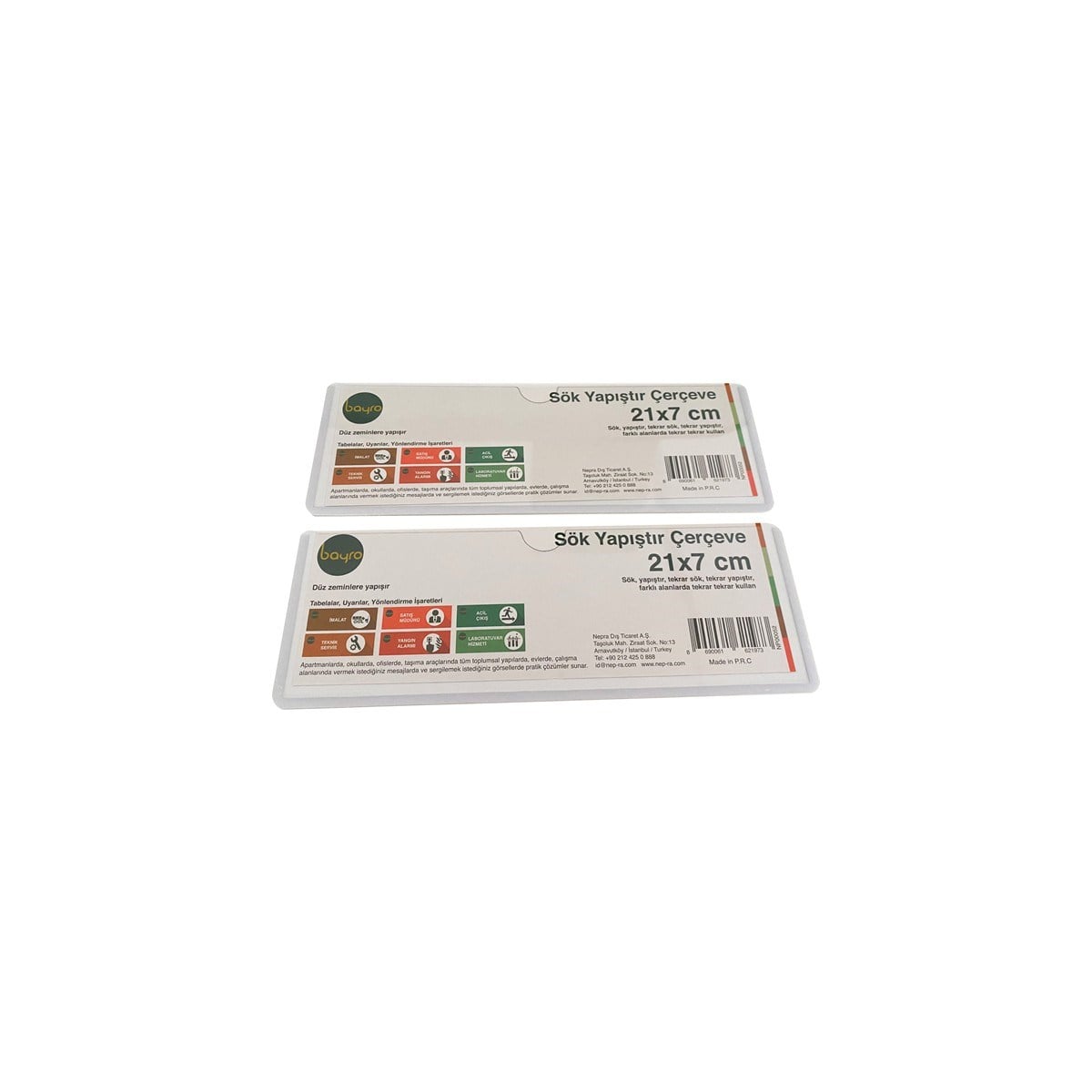 SÖK YAPIŞTIR ÇERÇEVE (21X7) (NP00052) YATAY 2 Lİ