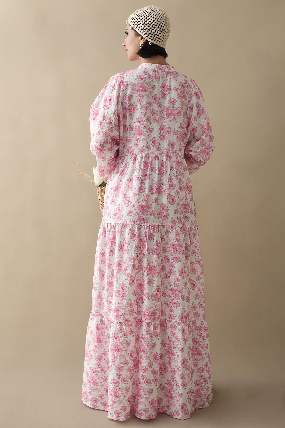 Frezya Pembe Mango Elbise