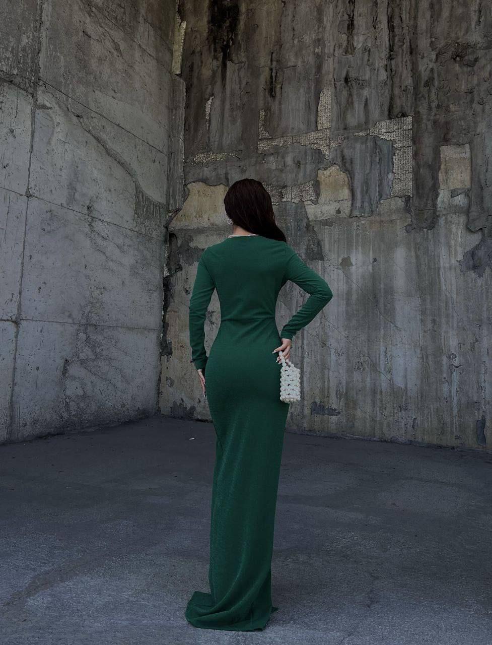 Davina Yırtmaç Detaylı Abiye 583035 Zümrüt