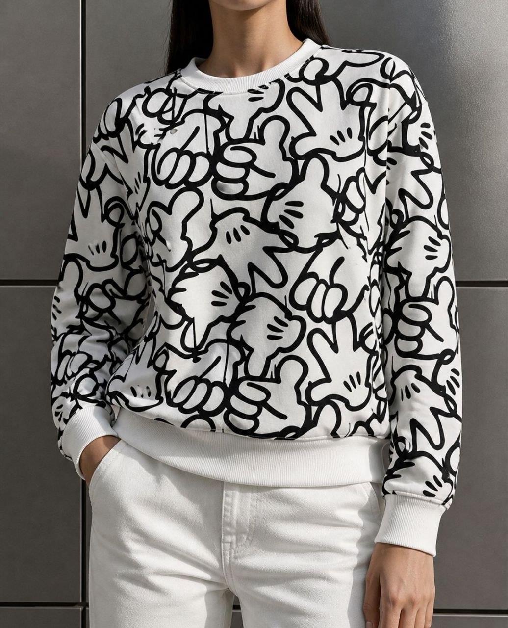 iki iplik Sweatshirt 581571 Ekru