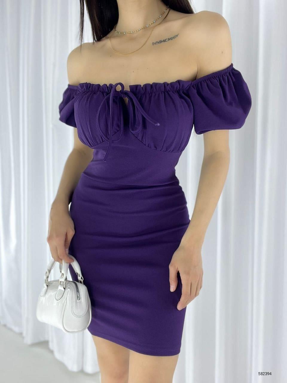 Madonna Yaka Ithal Krep Kumaş Mor 582394