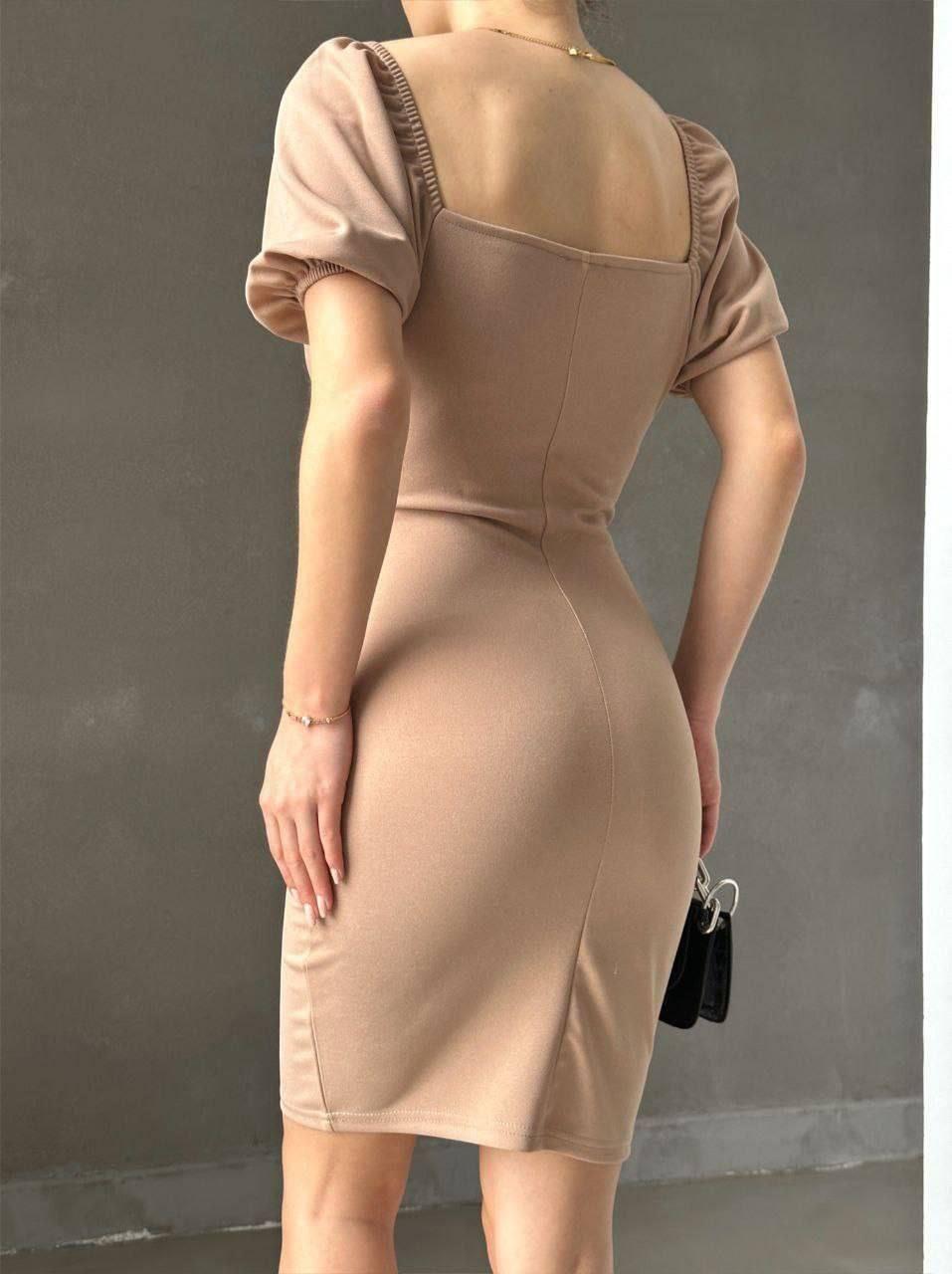 Madonna Yaka Ithal Krep Kumaş Vizon 582394