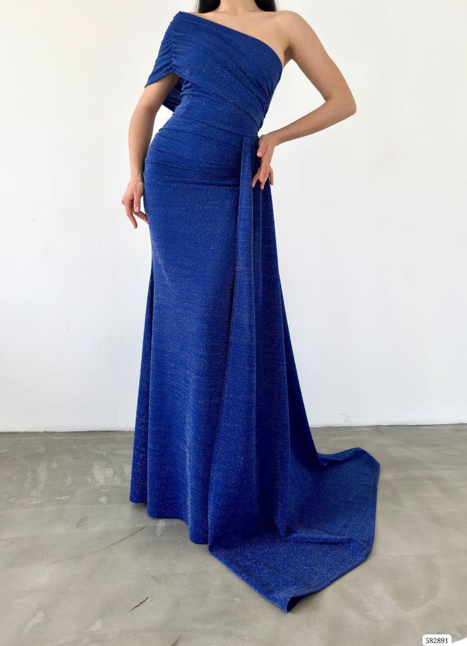 Omuz Detaylı, Beli Drapeli Modern Abiye Elbise 582891 SAKS