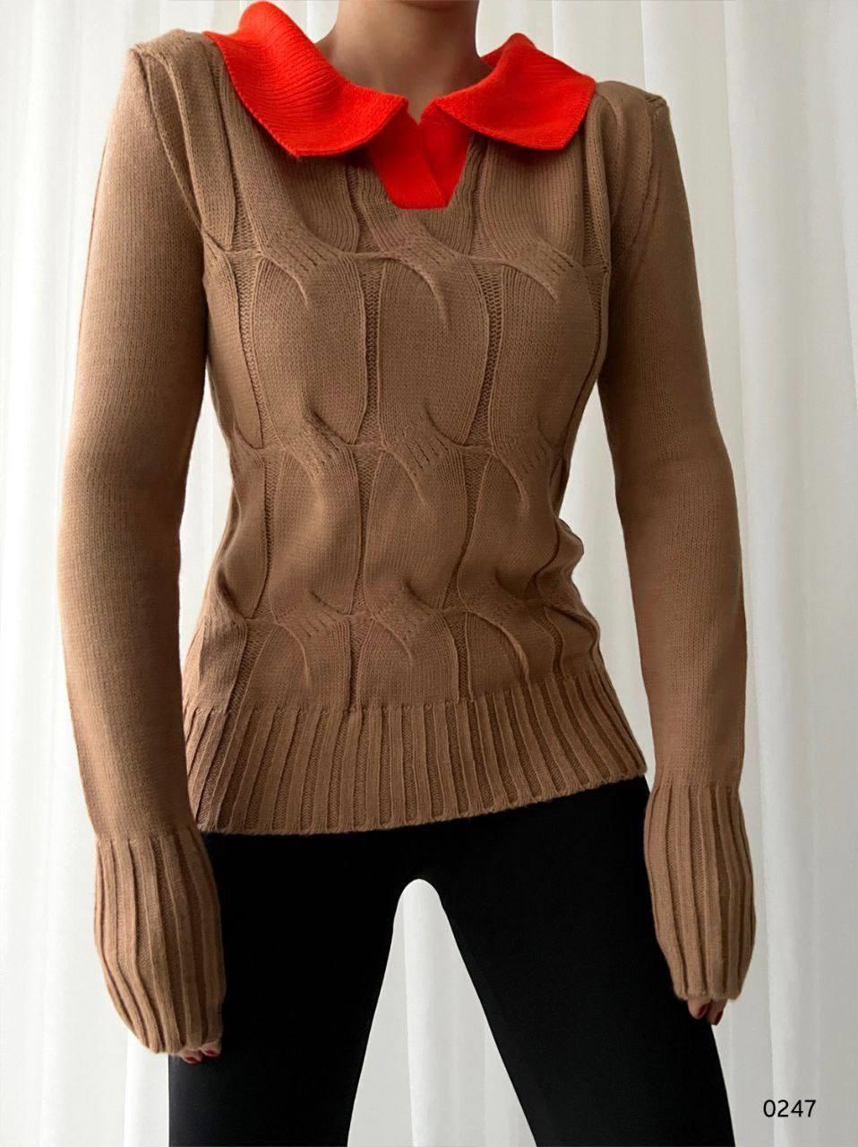 Polo Yaka Triko KazakTR0247 VİZON