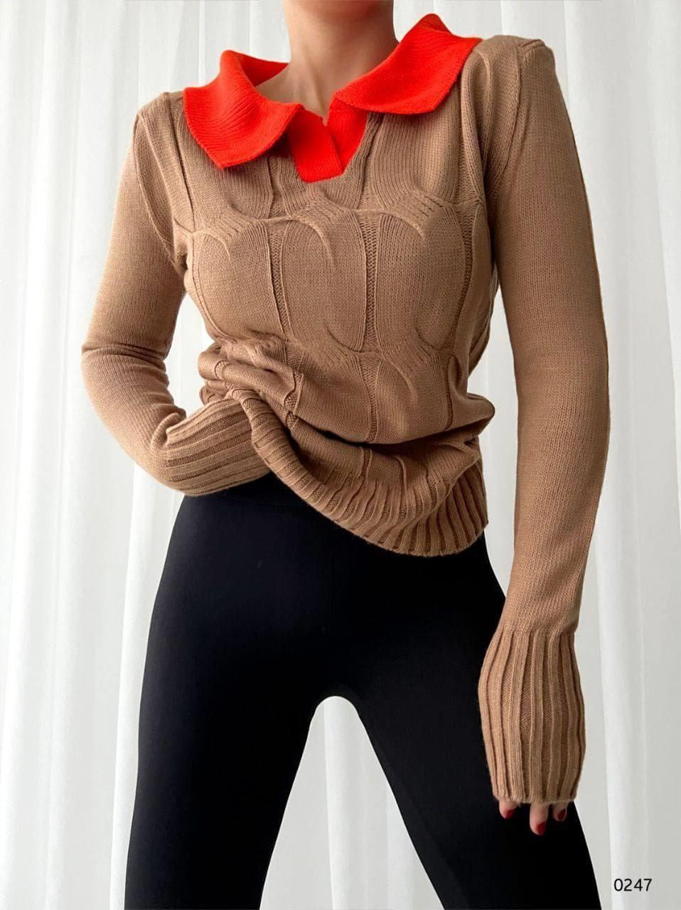 Polo Yaka Triko KazakTR0247 VİZON