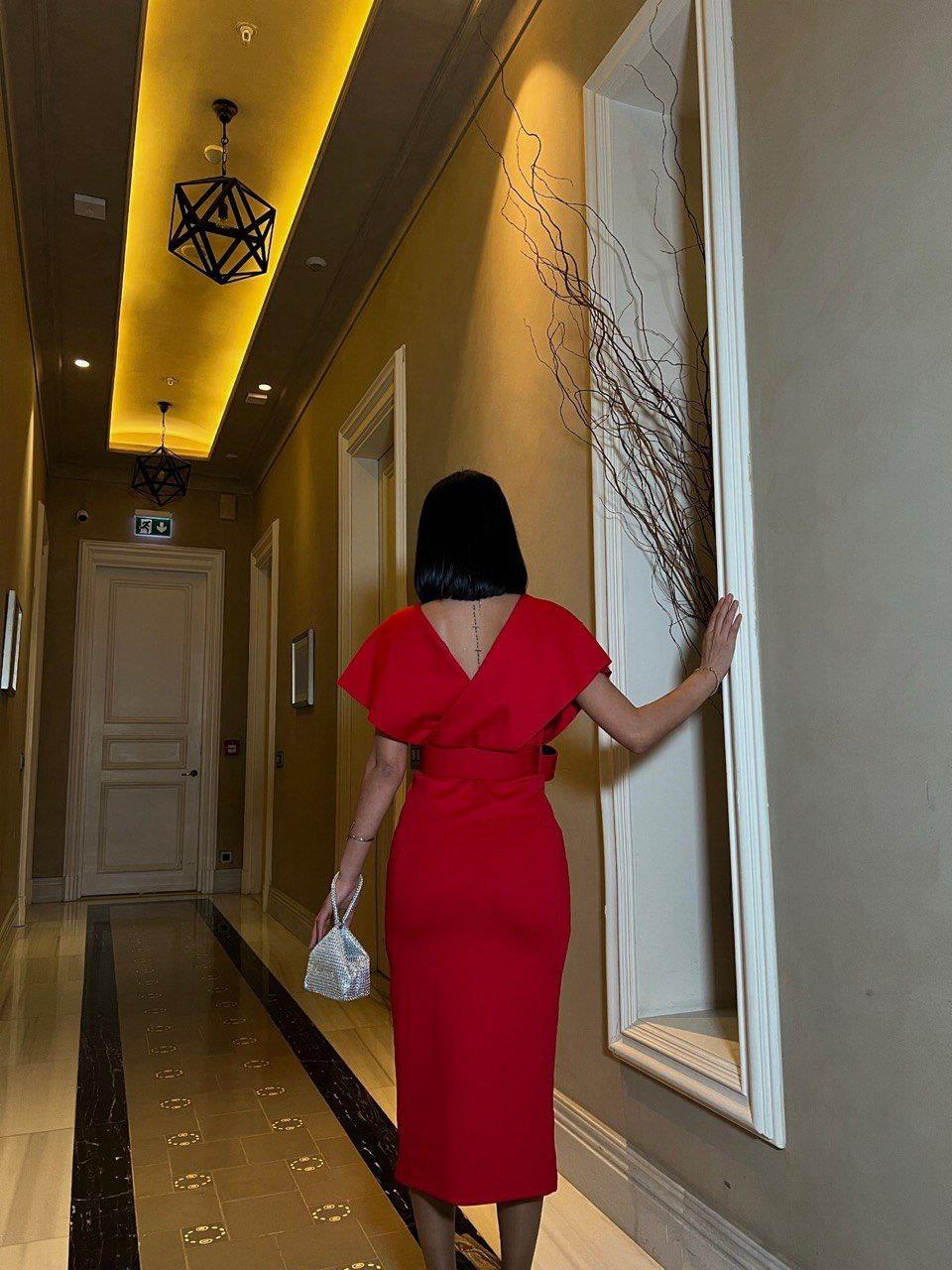 Viola Inci Detay  Elbise Kirmizi 582167