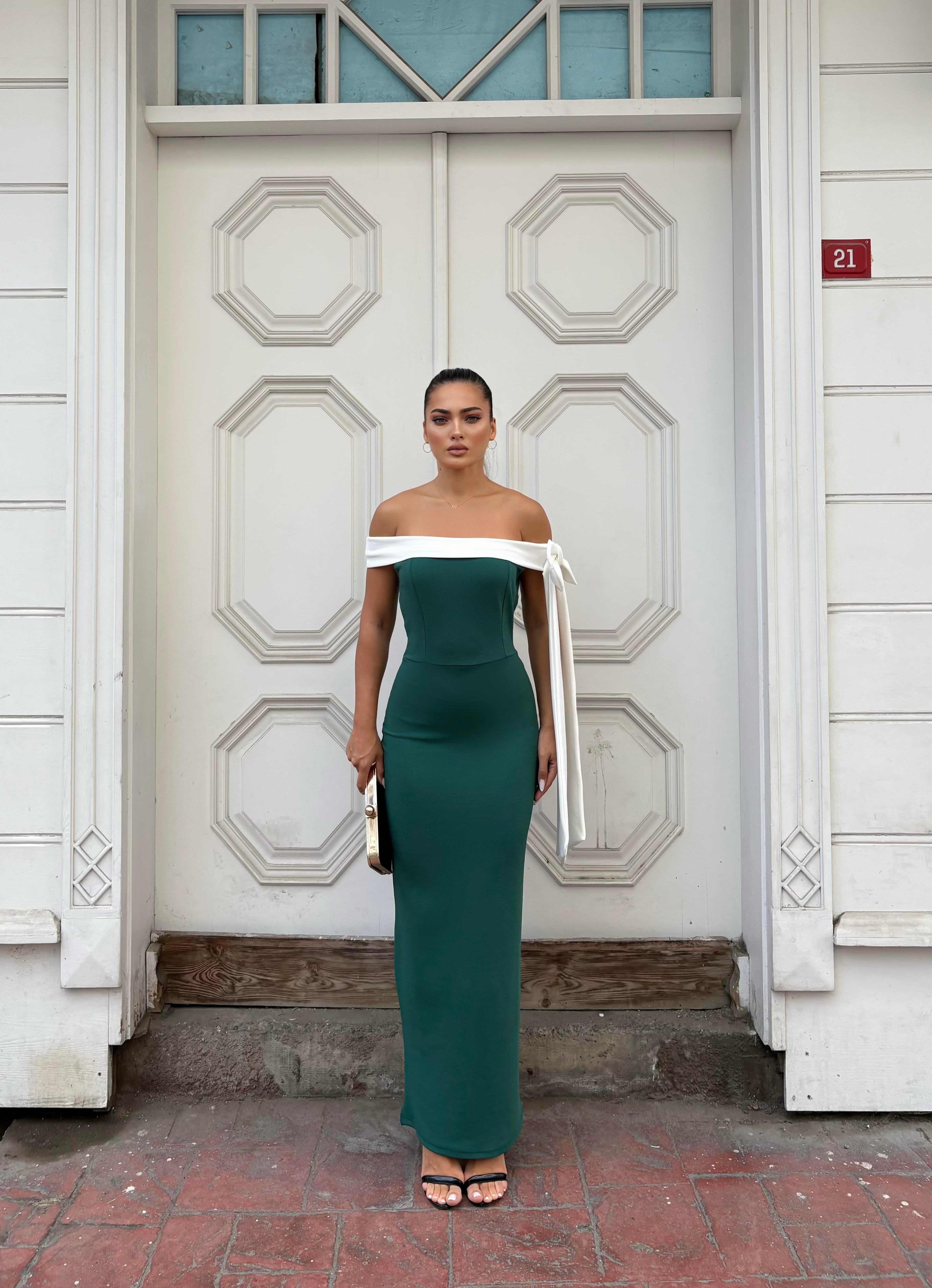 ZÜMRÜT Beyaz Krep Elbise 582938