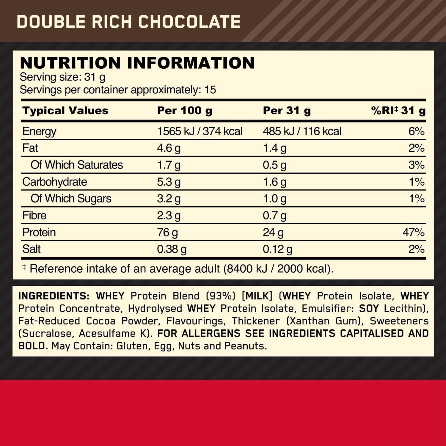 Gold Standard 100% Whey Bag 465 g