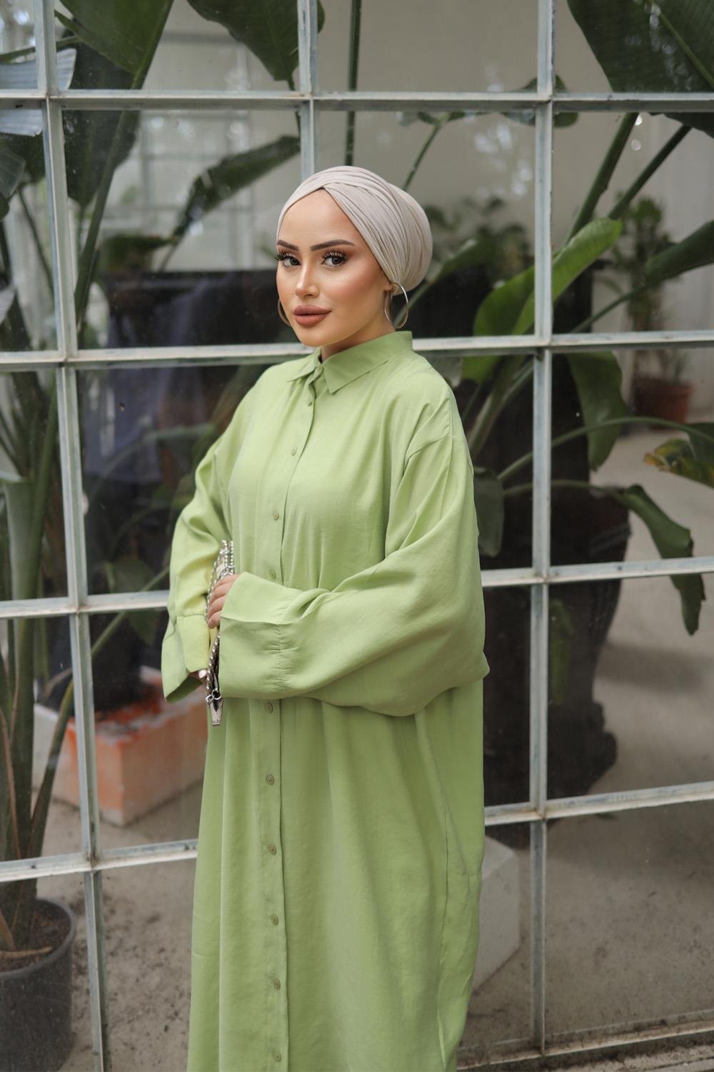 Düğmeli OVERSİZE gömlek 