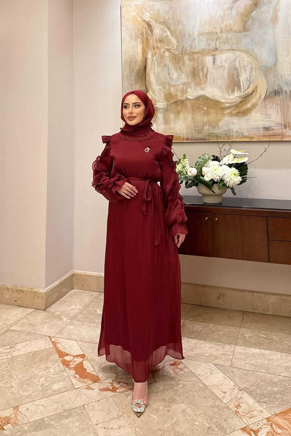 LOYA BROŞLU ELBİSE