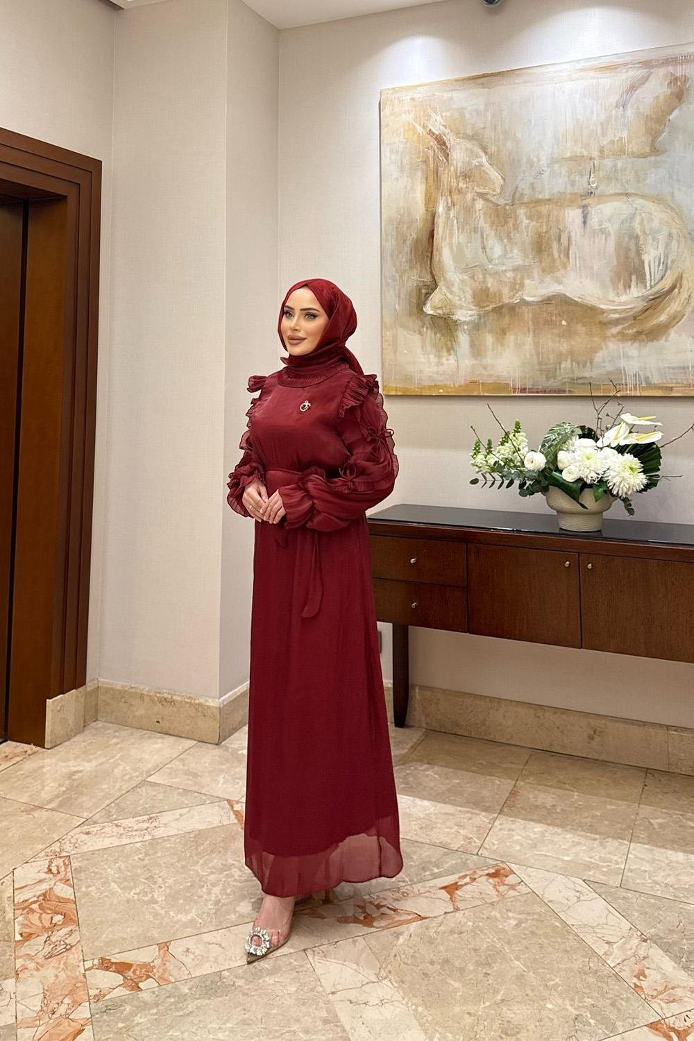 LOYA BROŞLU ELBİSE