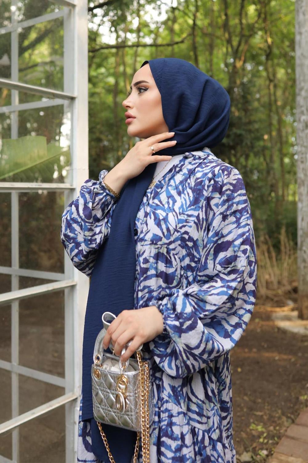 MANGO ELBİSE MAVİ