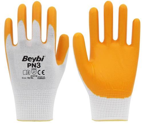 BEYBİ SARI BEYAZ NİTRİL ELDİVEN PN-3