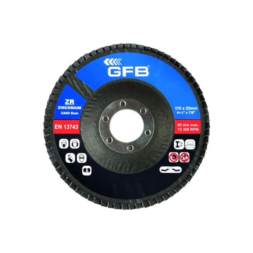 GFB 2322 Mavi Zirkonyum Flap Disk 115 mm 60 Kum