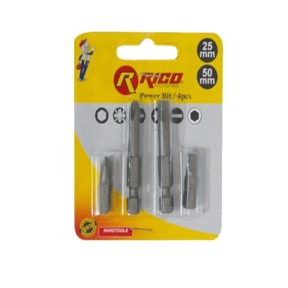 Ri̇co 4 Adet Bits Uç Seti 25mm - 50mm