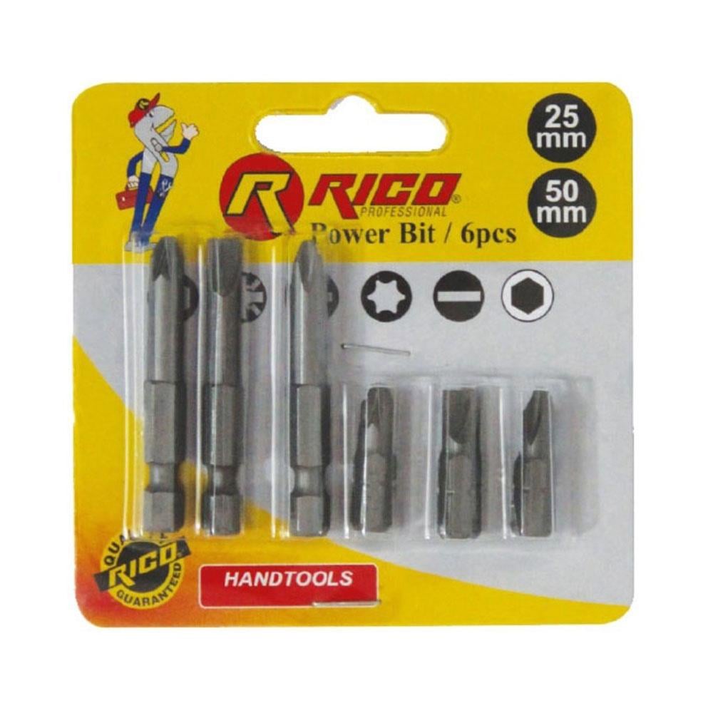 Rico 005-KK1147 6 Parça Bits Uç Seti 25 mm-50 mm