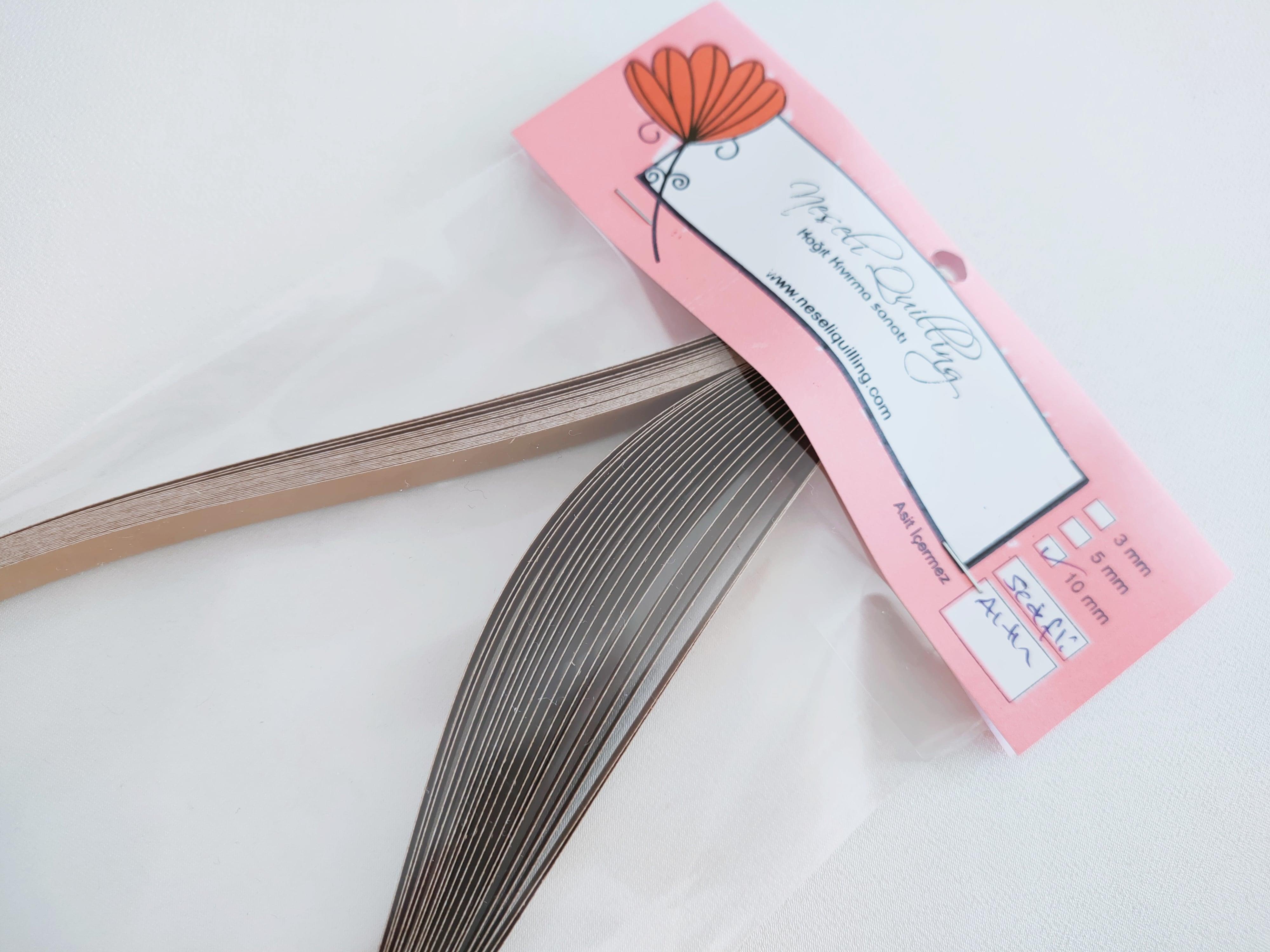 10mm Sedefli Quilling  Altın Kağıt Şerit