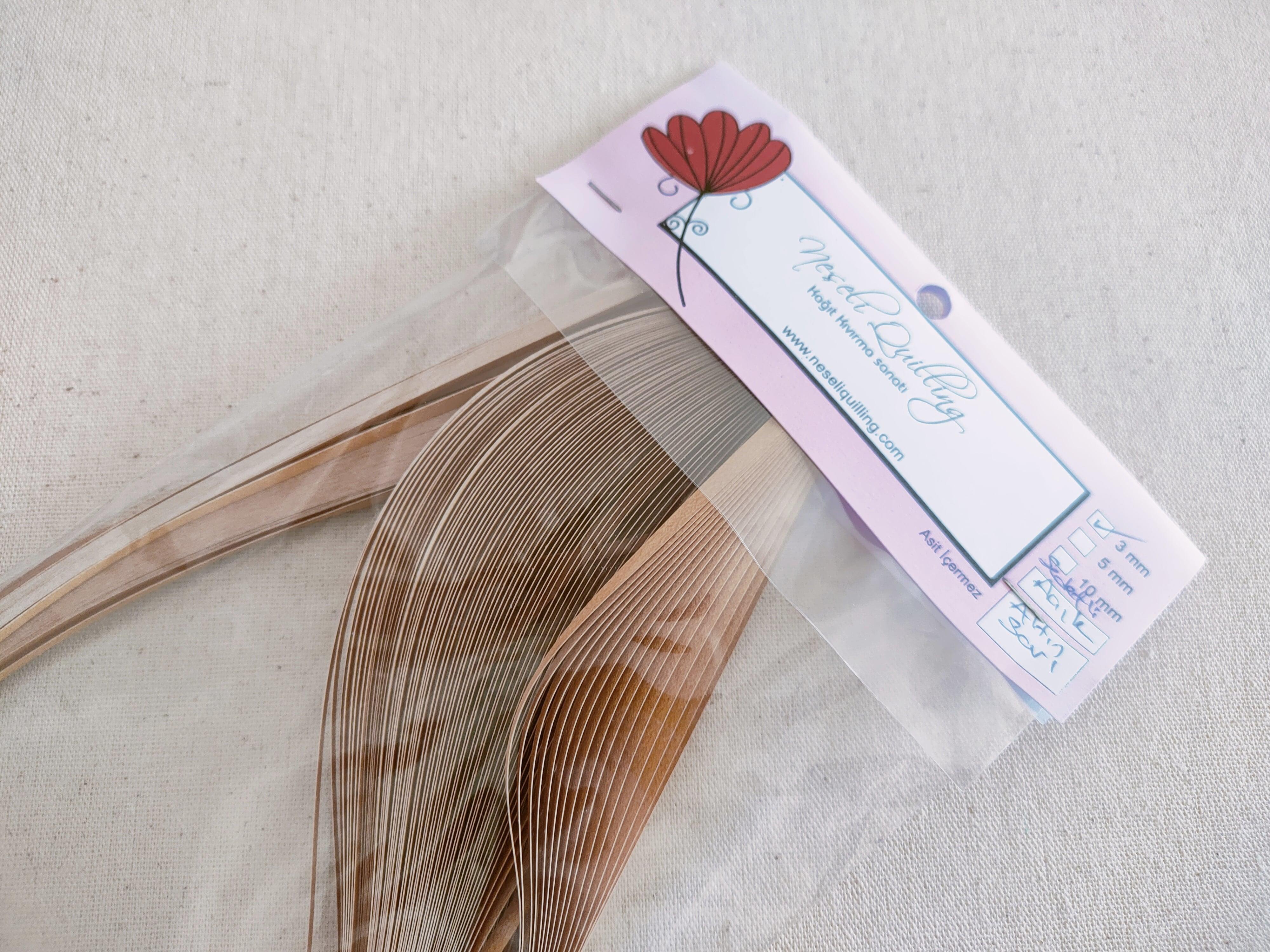 3mm Açık Altın Sedefli Quilling Kağıt Şerit