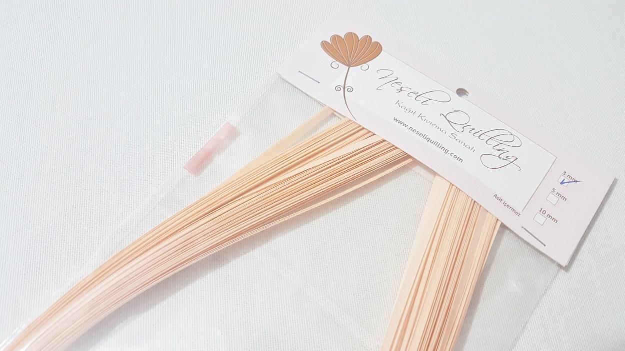3mm Açık Somon Quilling Kağıt Şerit