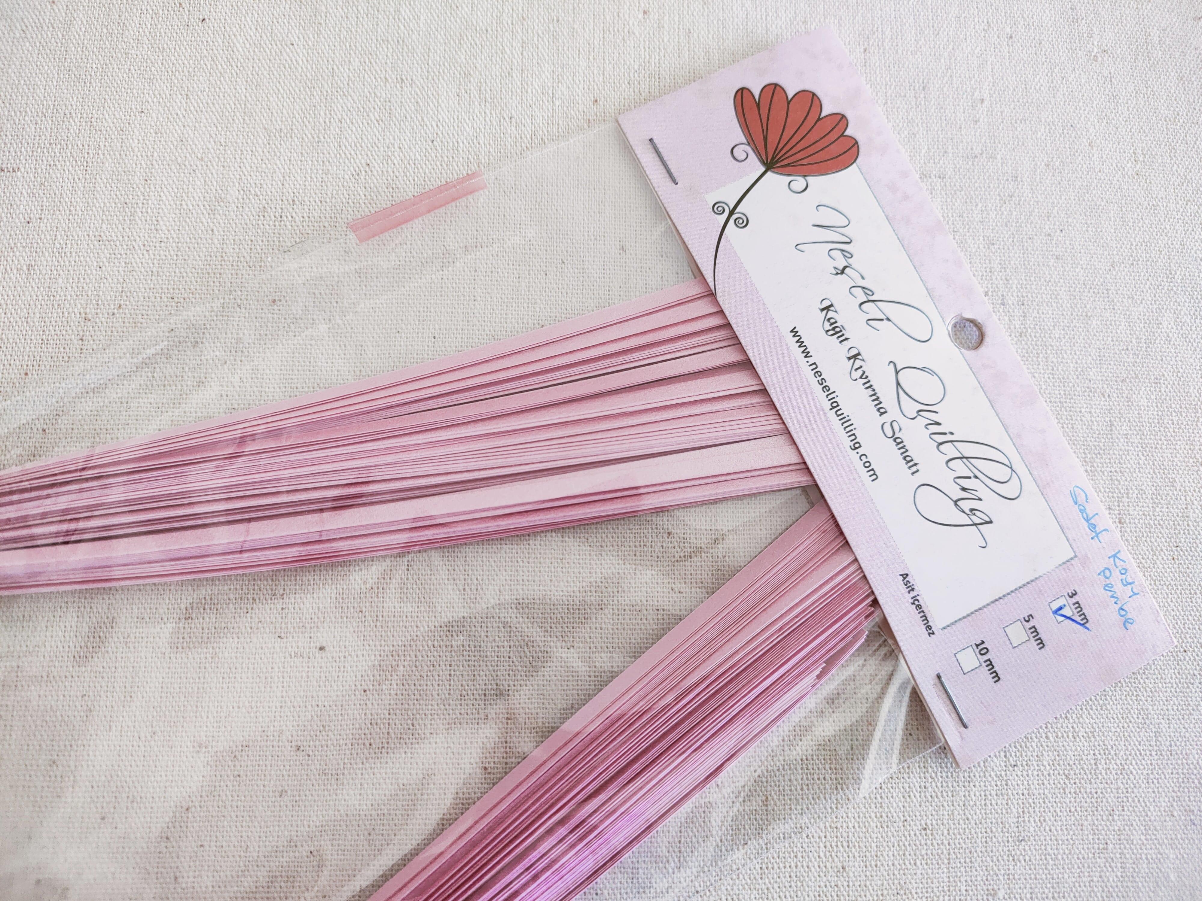 3mm Koyu Pembe Quiling Kağıt Şerit