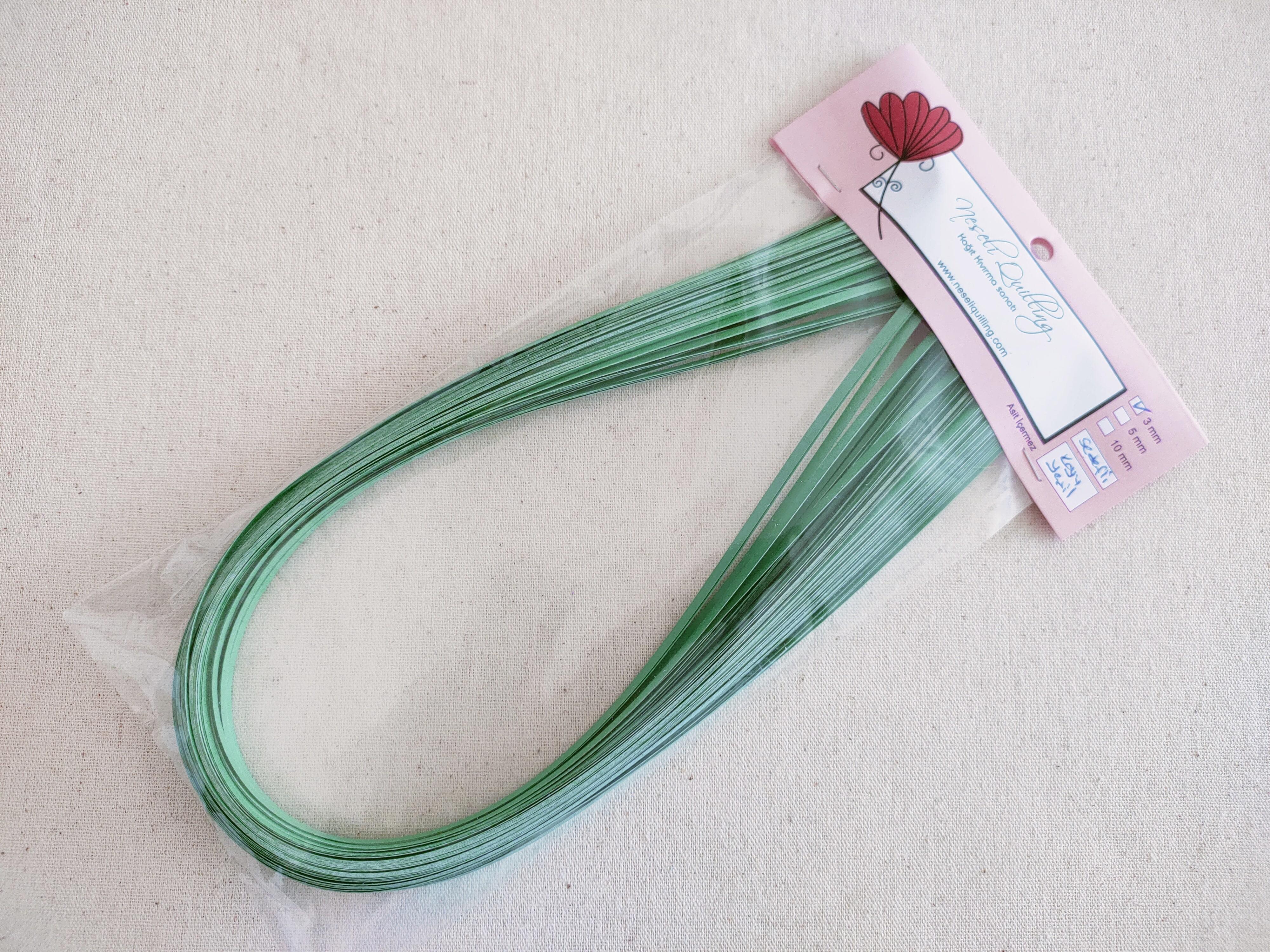 3mm Koyu Yeşil Quilling Kağıt Şerit