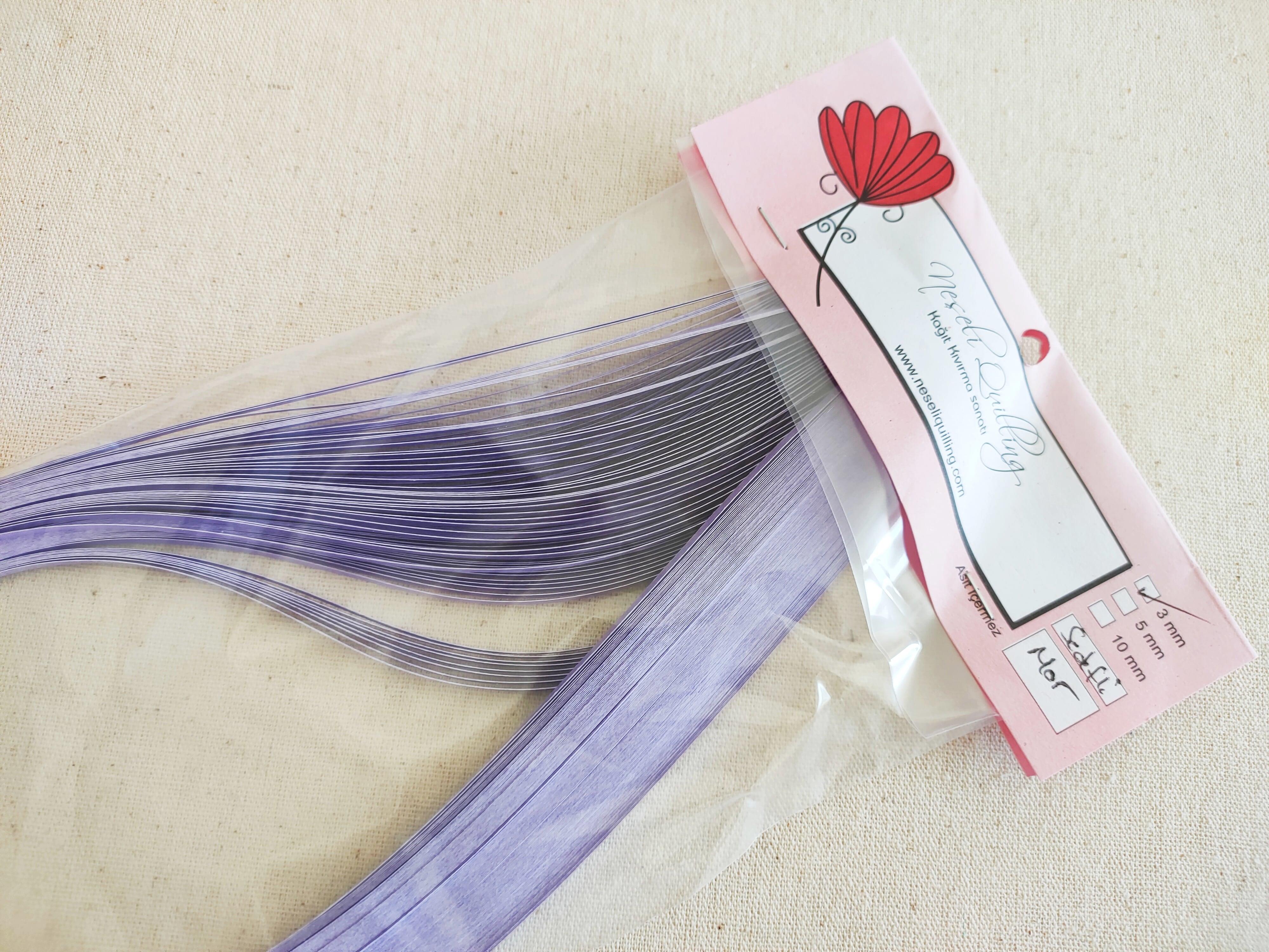 3mm Mor Sedefli Quilling Kağıt Şerit