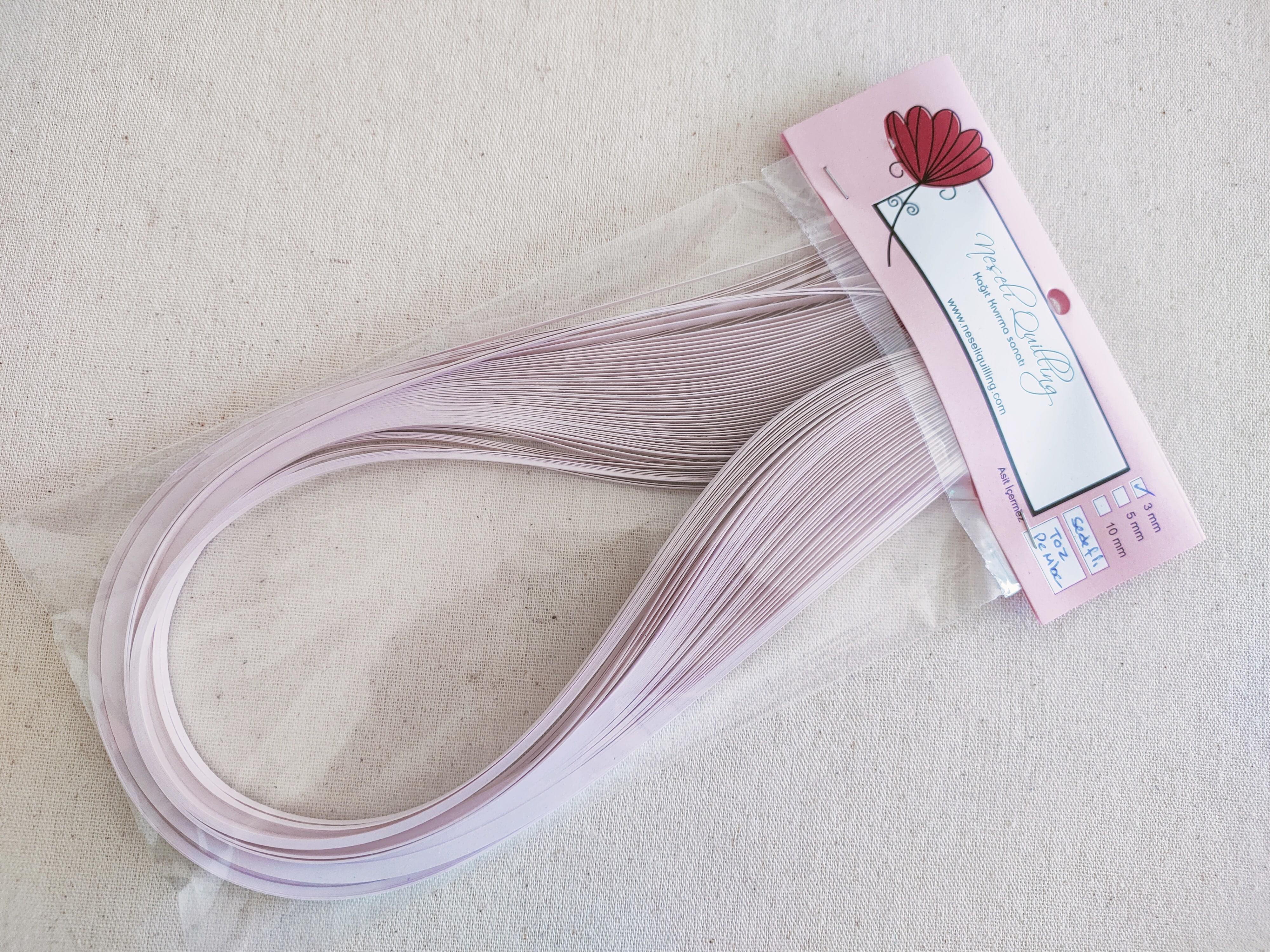 3mm Toz Pembe Sedefli Quilling Kağıt Şerit
