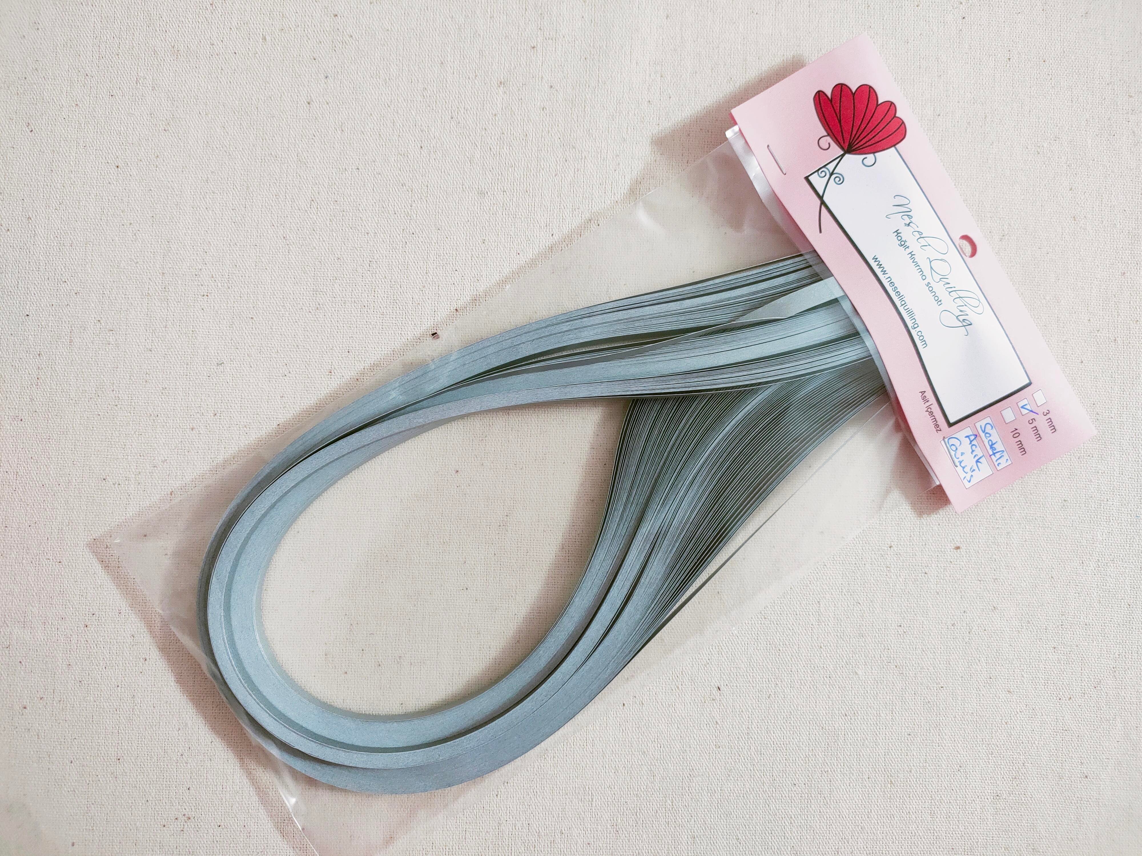 5mm Açık Gümüş Sedefli Quilling Kağıt Şerit