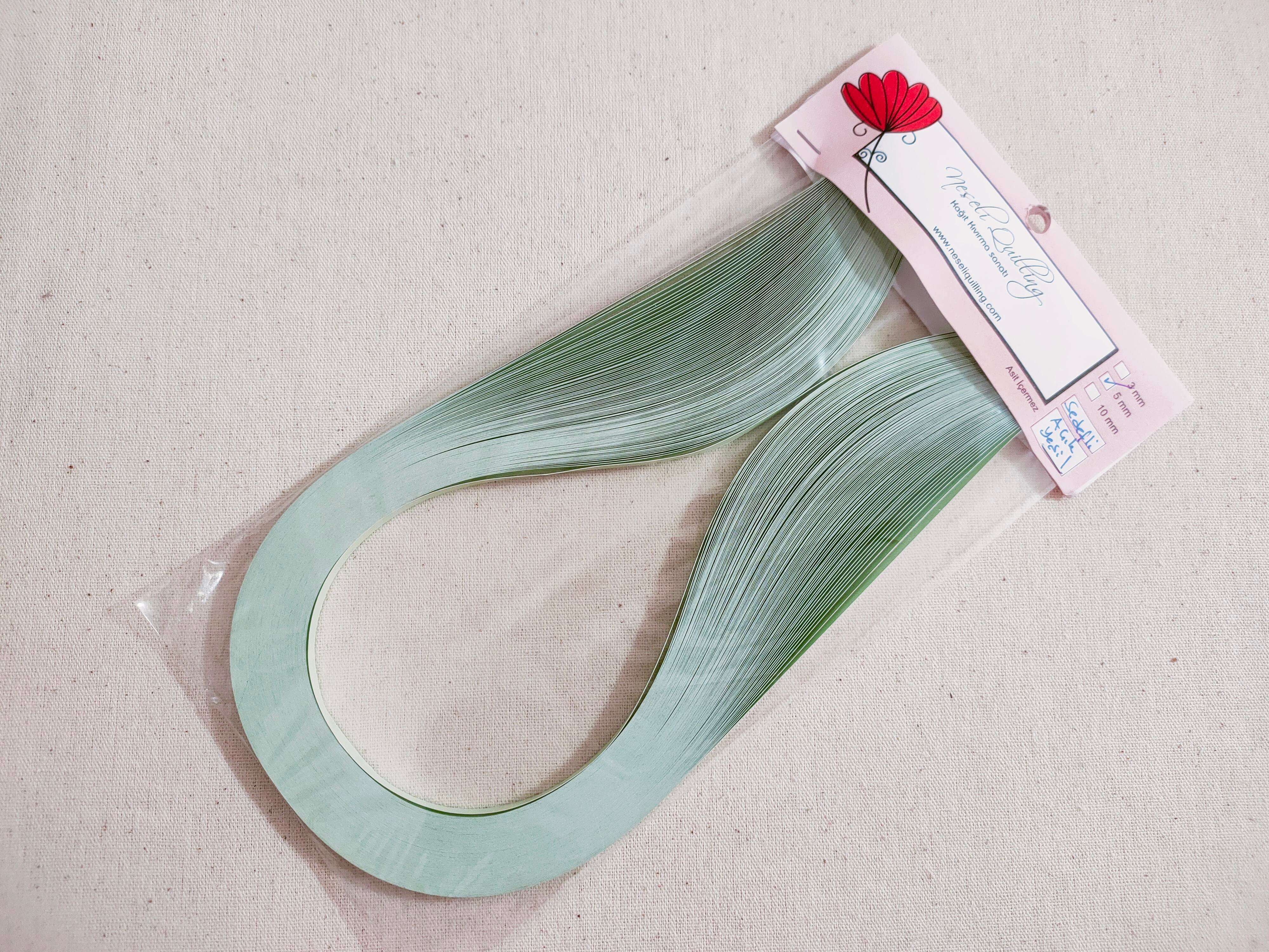 5mm Açık Yeşil Quilling Kağıt Şerit