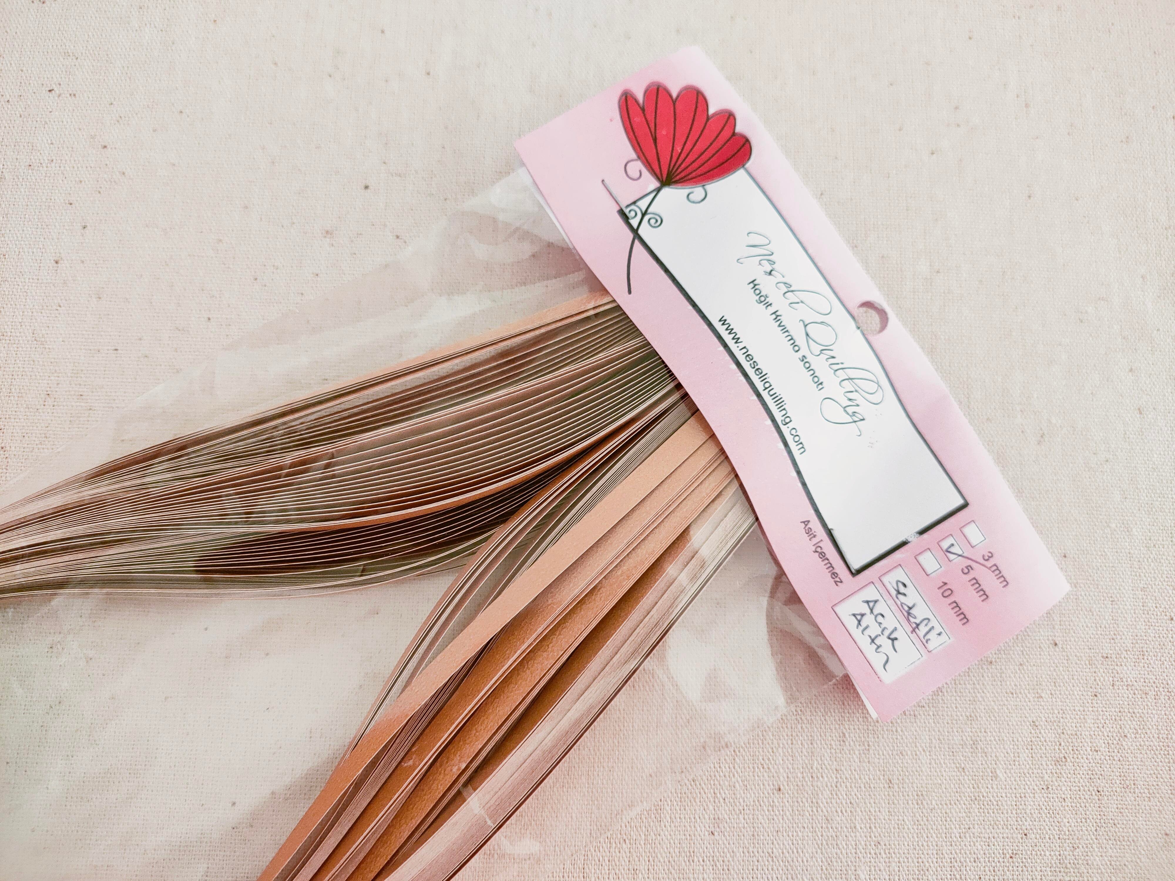 5mm Altın Sedefli Quilling Kağıt Şerit