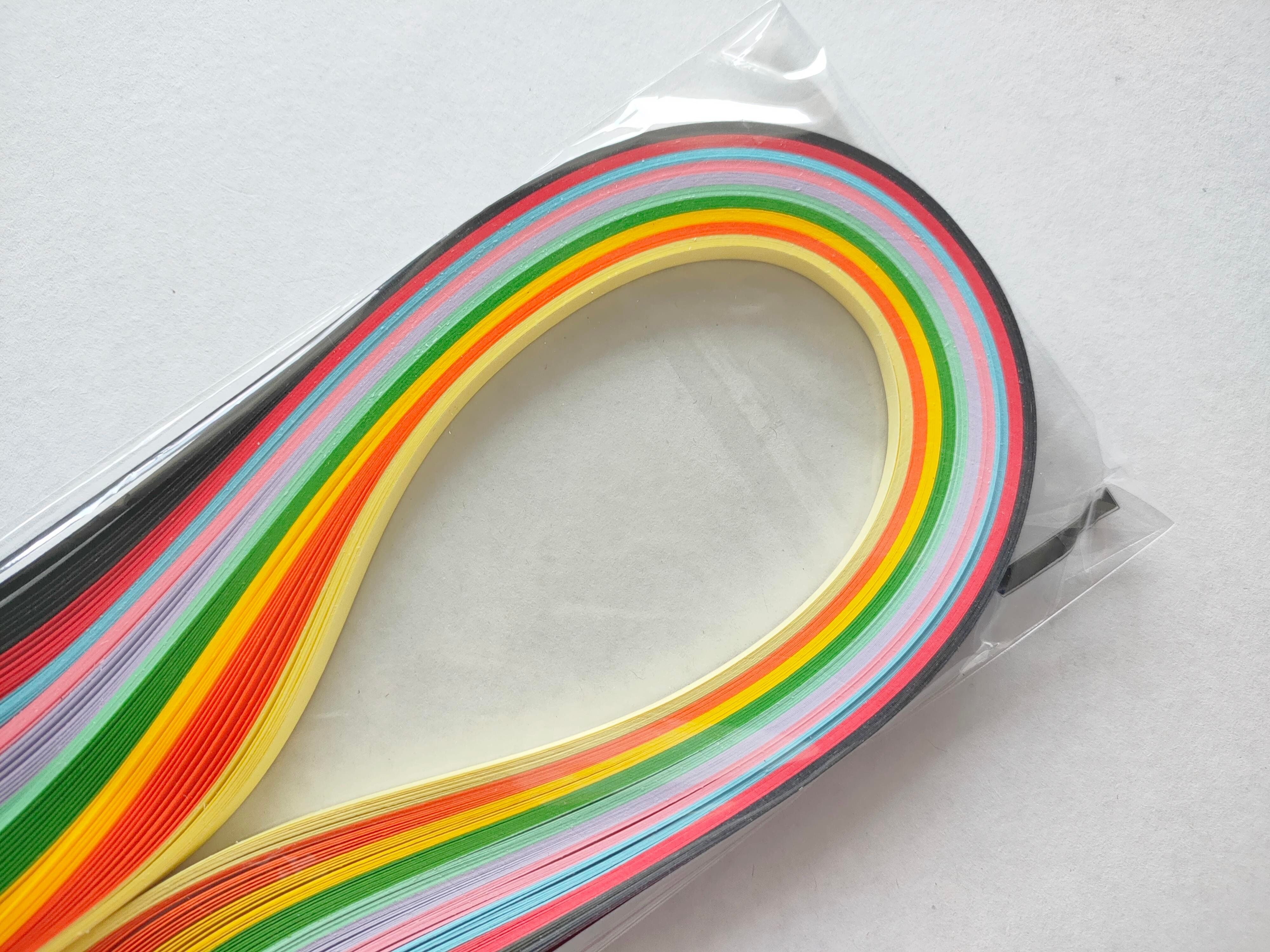 5mm  KARIŞIK 10 RENKLİ 100 ADET QUILLING KAĞIT ŞERİT