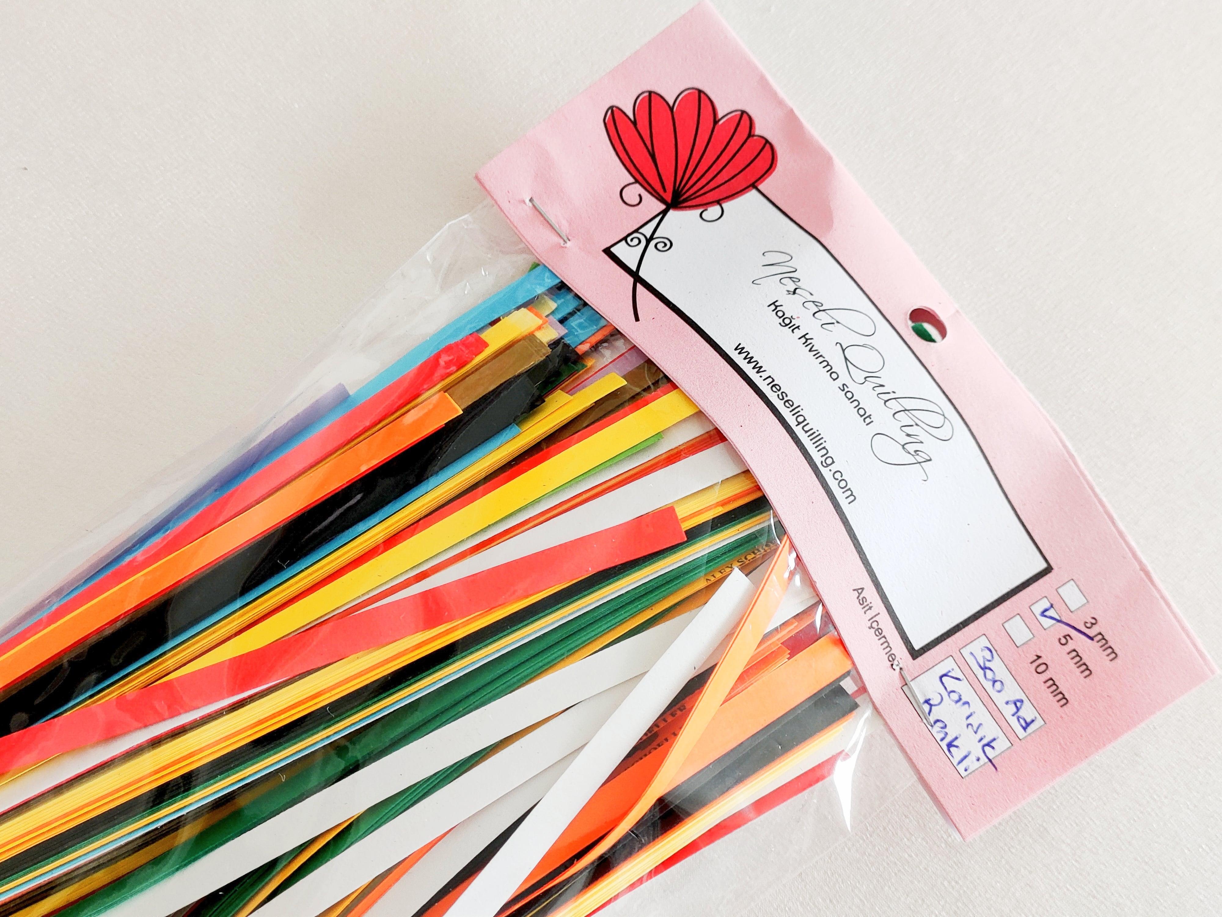 5mm Karışık Renkli Quilling Kağıt Şerit
