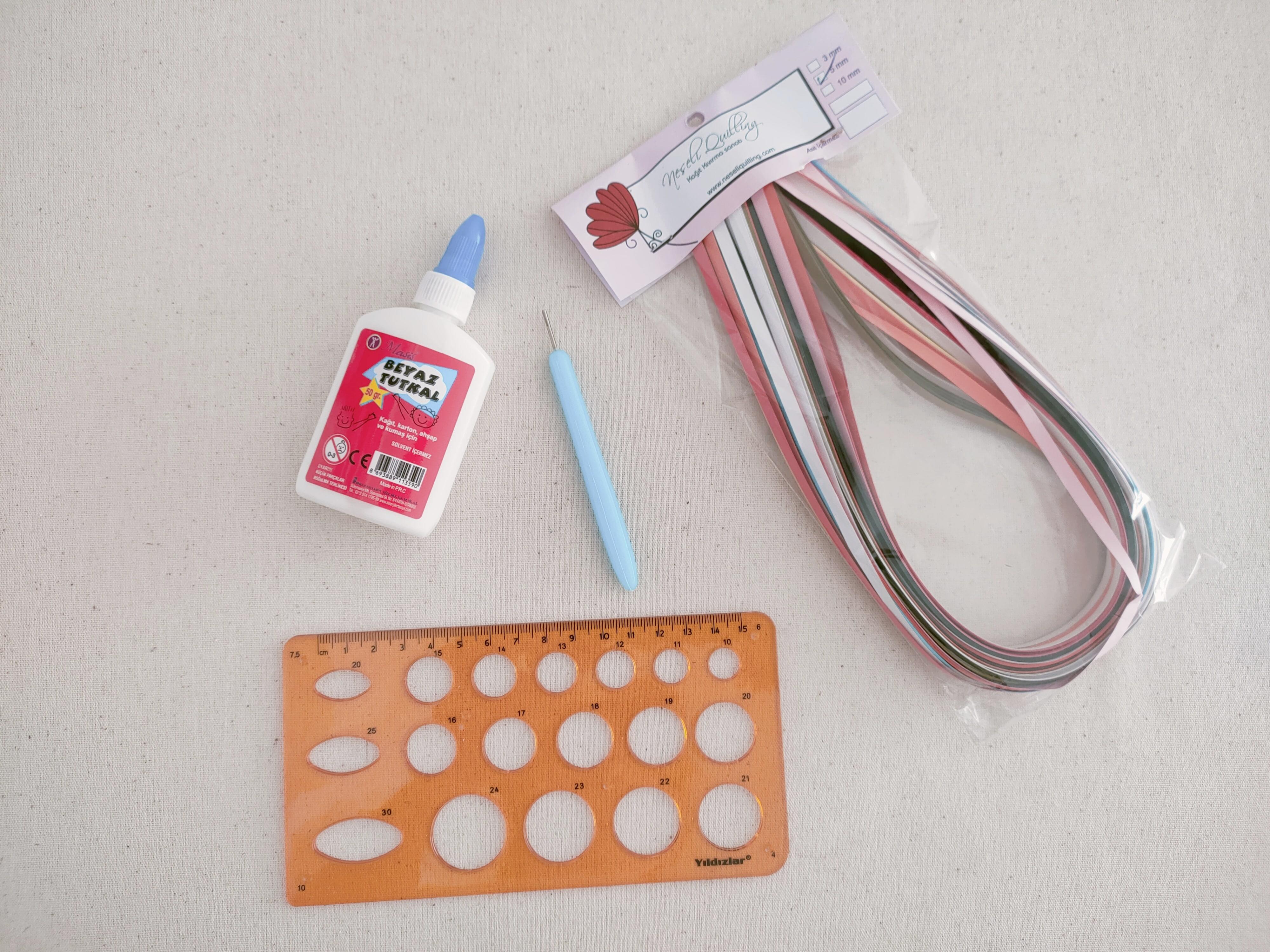 5mm Kitapçıklı Temel Quilling Öğreniyorum Seti