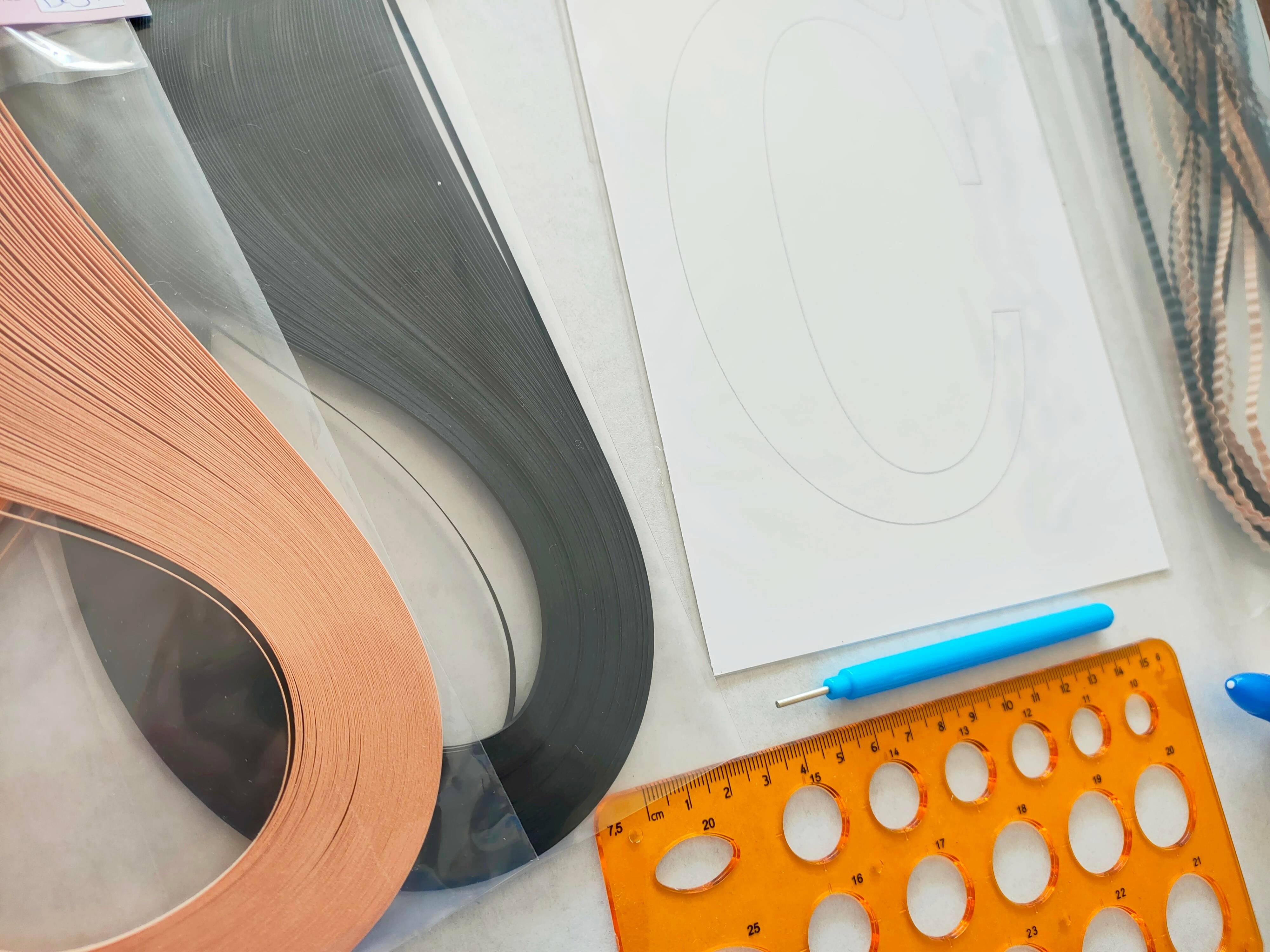 Quilling C Harfi VİDEOLU Başlangıç Kiti