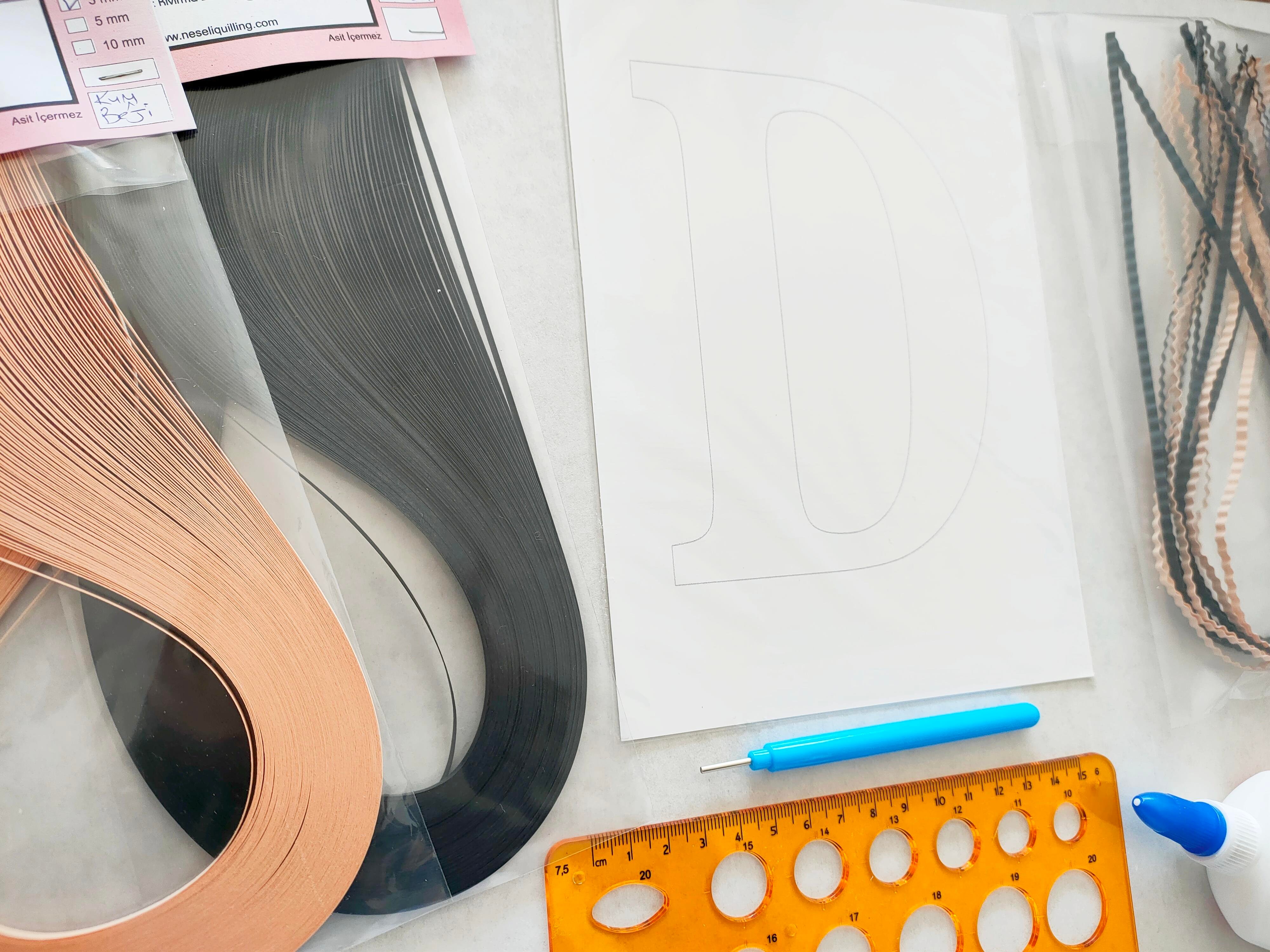 Quilling D Harfi VİDEOLU Başlangıç Kiti